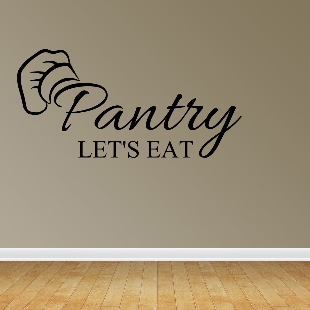Wall Decal Quote Pantry Let's EatKitchen Wall Stickers Vinyl Decal