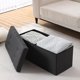 thumbnail image 5 of Banco Otomano Plegable CUYOCA con Almacenamiento 75L Lino Negro, 5 of 9