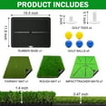 thumbnail image 7 of MONOJOY Golf Hitting Mats with Golf Tees Practice Indoor 3 Pcs Replaceable Outdoor Golf Putting Chipping Artificial Dual Turf Training Mats Velvet Practice with No-Slip Heavy Duty Rubber Base, 7 of 7