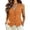 Orange, variant on Women's Summer Cotton Linen Vest Tops Business Casual Button Down V Neck Sleeveless Cropped Tank Waistcoat, Orange, Size 2XL