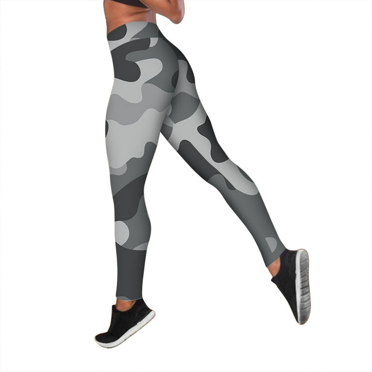 Hunpta Women Print Workout Pants Tummy Control Workout Leggings High Waist  Athletic Yoga Pants