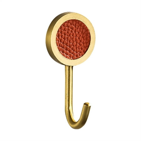 

WUTYU Bathroom Towel Hook Brushed Gold Stainless Steel Round Coat Hanger Contemporary Decorative Toilet Kitchen Clothes Wall Holder