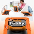 thumbnail image 3 of for iPad Air 5th/4th Generation 10.9 inch 2022/2020 Case, 360 Rotating Shockproof Cover with Stand, Handle, Shoulder Strap, Orange, 3 of 7