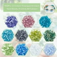 thumbnail image 4 of 960 Pcs 12 Colors Seed Beads Cube Beads Square Glass Beads AB Color Frosted Spacer Beads Cube Mini Beads Japanese Glass Beads, 4 of 7