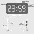 thumbnail image 6 of AOLIGEI Digital Alarm Clock，6“ Large LED Display, Dual USB Charger Ports, Snooze Function - Ideal for Bedroom, Home, Office: Mirrored Desktop Digital Clock, 6 of 13
