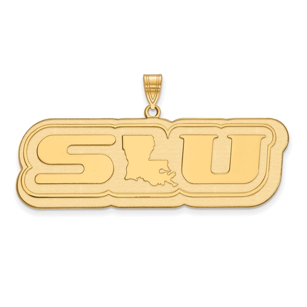 20mm x 30mm 925 Sterling Silver Yellow Gold-Plated Official Southern Methodist University Large Pendant Charm 20mm x 30mm 925 Sterling Silver Yellow Gold-Plated Official Southern Methodist University Large Pendant Charm