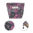 thumbnail image 4 of Unique Bargains 1 Pc Vintage Embossment Flower Makeup Bag Polyester Purple Small, 4 of 5