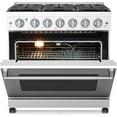 thumbnail image 7 of Litake 36” Freestanding Gas Range Stove with 6 Sealed Gas Burner & 6.0 Cu.Ft Electric Convection Oven, Stainless Steel Dual Fuel Range, Slide-In Gas Range Combo for Home and Commercial Use, 7 of 7