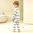 thumbnail image 4 of Cethrio Boys Thermal Pajama Sets, Comfy Fall Winter Long Sleeve 2 Piece Boys' Sleepwear Yellow Size 12-18 Months, 4 of 4