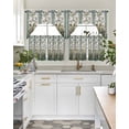thumbnail image 4 of Vintage Floral Swag Kitchen Curtains Sets for Windows 24 Inch Length, Retro Abstract Art Summer Flowers Watercolor Short Window Curtain Swags Valances and Tiers 3 Piece Set for Cafe/Dining Room, 4 of 5
