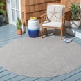 thumbnail image 2 of SAFAVIEH Courtyard Wayra Solid Indoor/Outdoor Area Rug, Ivory/Grey, 6'7" x 6'7" Square, 2 of 6