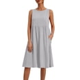 thumbnail image 2 of Axiiglly Dresses for Women Cotton Linen High Waisted Loose Fit A-Line Lounge Dresses Casual Vacation Midi Dresses 2026, S-5XL, 2 of 9