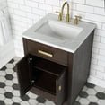 thumbnail image 6 of Water Creation Chestnut 24" Wood Single Bathroom Vanity in Brown & Satin Gold, 6 of 10
