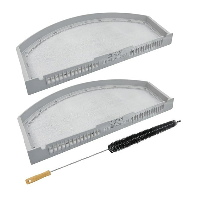 2 Pack WE03X23881 de Acero Inoxidable Secador de Pelusa Filtro Reemplazo para / GTD42EASJ2WW Secador Pelusa Pantalla Trampa