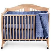 Seed Sprout Gingham Crib Bedding, 3-Piece Set, Navy
