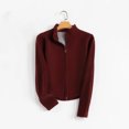 thumbnail image 2 of Enjoytime Women Fall Clothes Solid Color Long Sleeve Zip Up Jackets Lightweight Fashion Casual Outerwear 2025 Winter Cropped Coats, 2 of 3