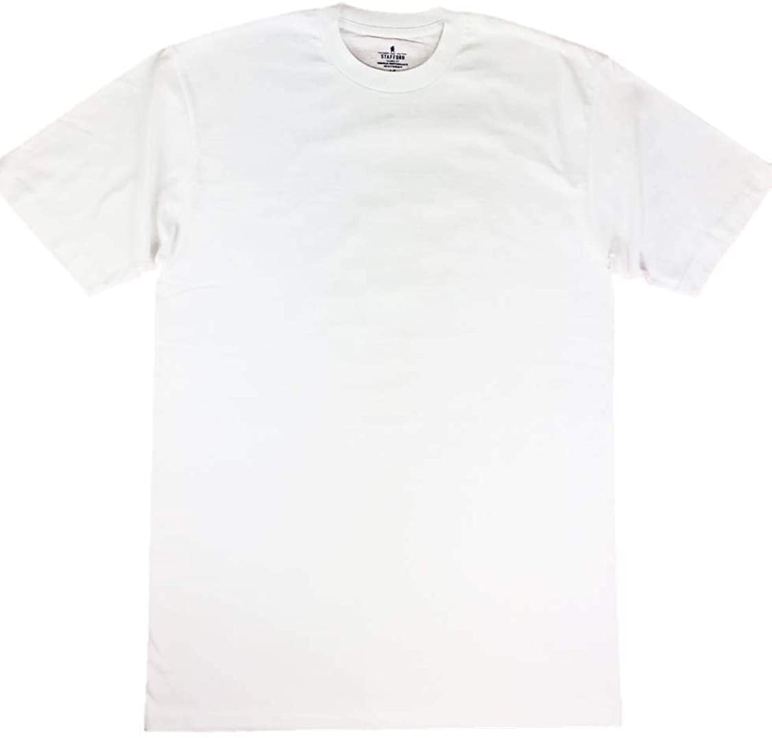 Cotton Crew Neck Undershirt, White 