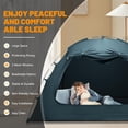 thumbnail image 4 of Bed Tent Twin Size Bed Canopy, Indoor Tent for Adult and Kids, 3 Doors Breathable Portable Dream Tent, 80% Blackout Private Space Sleeping Tents, 4 of 6