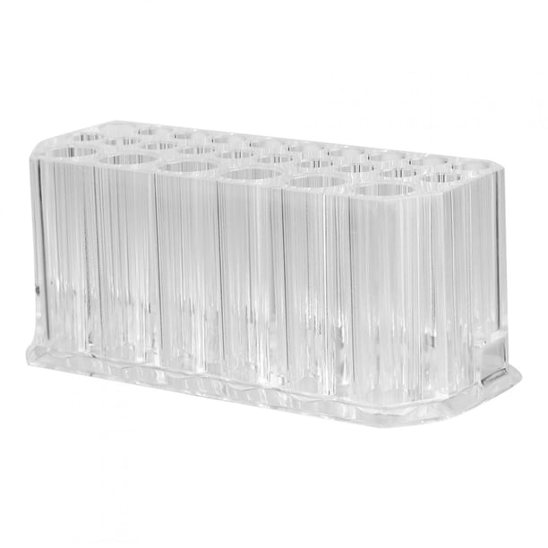 Organizador de brochas cosméticas, soporte de almacenamiento transparente para brochas cosméticas de 26 agujeros, materiales ecológicos