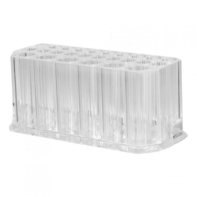 Organizador de brochas cosméticas, soporte de almacenamiento transparente para brochas cosméticas de 26 agujeros, materiales ecológicos