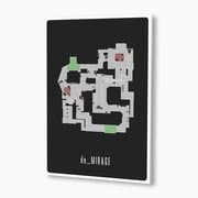 CS:GO de_Mirage Map Poster; Gaming Wall Art