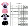 thumbnail image 2 of Pyjama Ensemble T-shirt à Manches Courtes Imprimé et Short Wednesday Adams pour Filles, 2 of 2