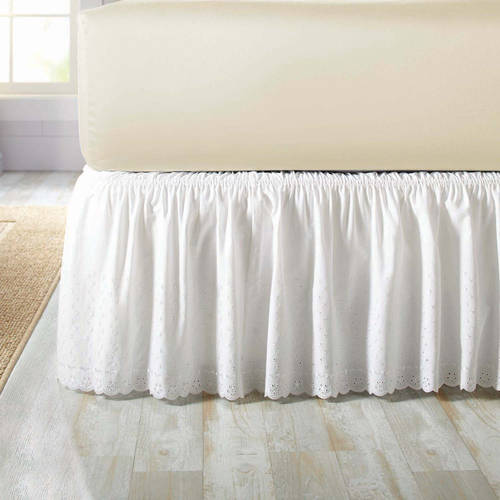 Better Homes & Gardens Eyelet Adjustable Bed Skirt, White