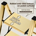 thumbnail image 3 of 3 Step Ladder,Aluminum Lightweight Folding 3 Step Stool with Anti-Slip Wide Pedal,330lbs Capacity Step Ladder for Household,Kitchen,Office - Gold, 3 of 16