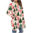 thumbnail image 6 of Uaswgudfs ​Women's Structured Texture Long Winter Coat - Insulated Open Front Cold Weather Outerwear/Christmas/Snowflakes/Deer/Christmas Tree, 6 of 6
