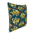thumbnail image 2 of Fotbe Sunflowers Pattern Velvet Decorative Throw Pillow Covers with Elegant Piping, Soft Plush Cushion Cover for Sofa, Bed, Car, Office-16"x16", 2 of 8