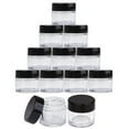 thumbnail image 6 of Beauticom 24pcs 7 Gram 7 ml Round High Quality Acrylic Clear Sample Leak Proof Container Jars with Black Lids- Organize Herbs Spices Loose Leaf Tea Coffee, 6 of 7