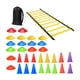 thumbnail image 1 of Kit de deportes de entrenamiento de fútbol, ​​escala de velocidad de agilidad con conos, agilidad de equipos de entrenamiento de velocidad de la 34pcs, 1 of 8