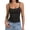 Black, variant on Women's Basic Double Lined Scoop Neck Tank Tops Adjustable Cami Tank Summer Sleeveless Tops Blue S