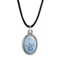 thumbnail image 1 of Rocko's Modern Life Shirt Antiqued Oval Charm Pendant with Black Satin Cord, 1 of 1
