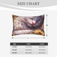 thumbnail image 5 of Haiem Pillowcase for Hair and Skin Queen - Warm Sunflower Sleeping Cat Printed Soft Pillowcase with Envelope Closure-16"x24", 5 of 8
