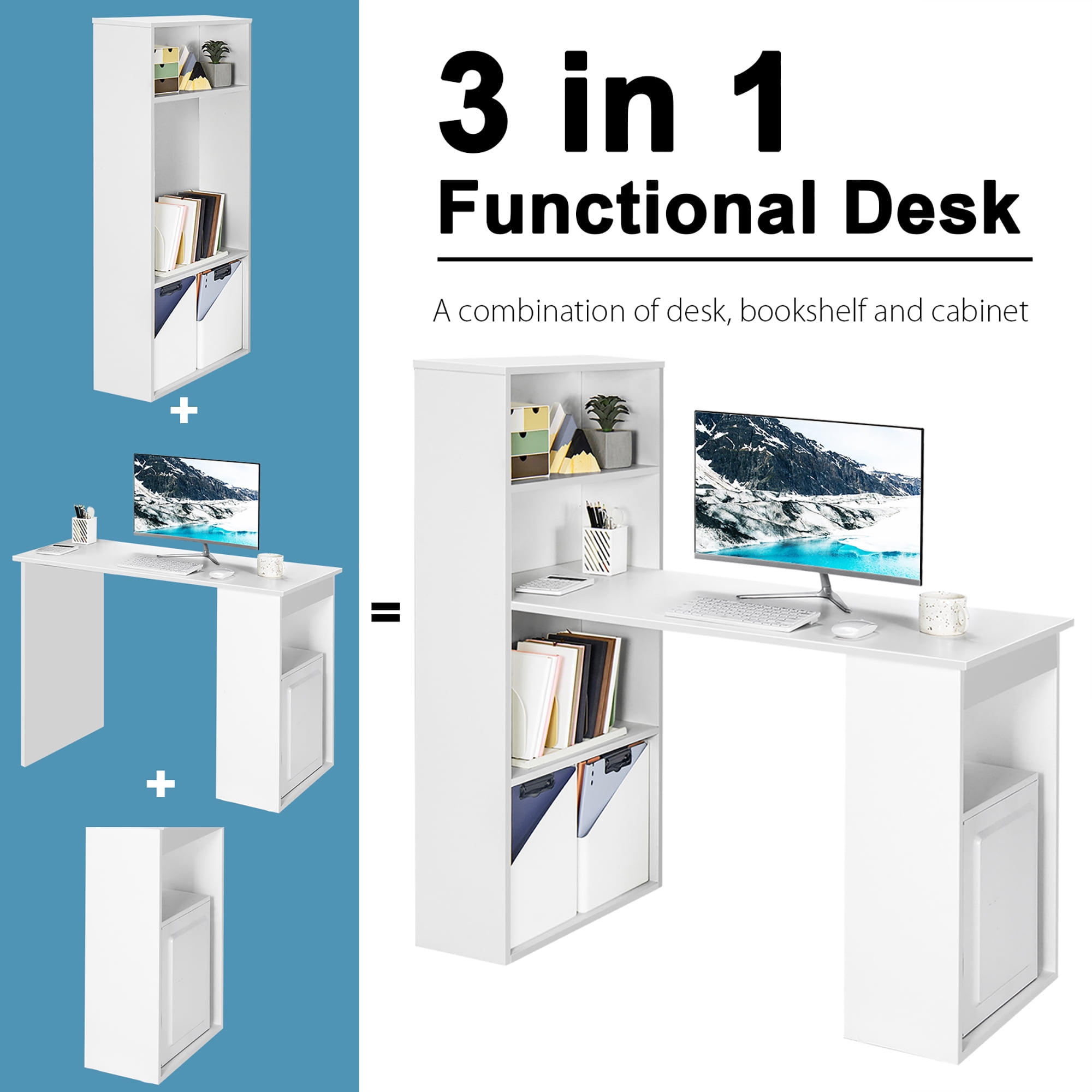 Costway Computer Desk Writing Workstation for Office Costway Computer Desk Writing Workstation for Office