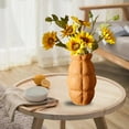 thumbnail image 4 of GROWTH TANK Ceramic Vase Flower Container Decorative Vase for Office Dining Table Decoration Orange, 4 of 9