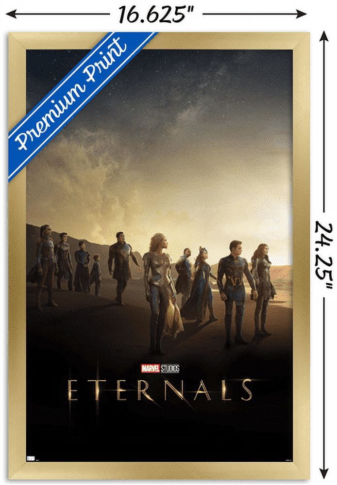 Marvel Eternals - Group Key Art Wall Poster, 14.725" x 22.375", Framed
