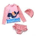 thumbnail image 1 of Baby/Toddler Girls Mermaid Swimsuit Rashguard Set Long Sleeve UPF 50+, 1 of 2
