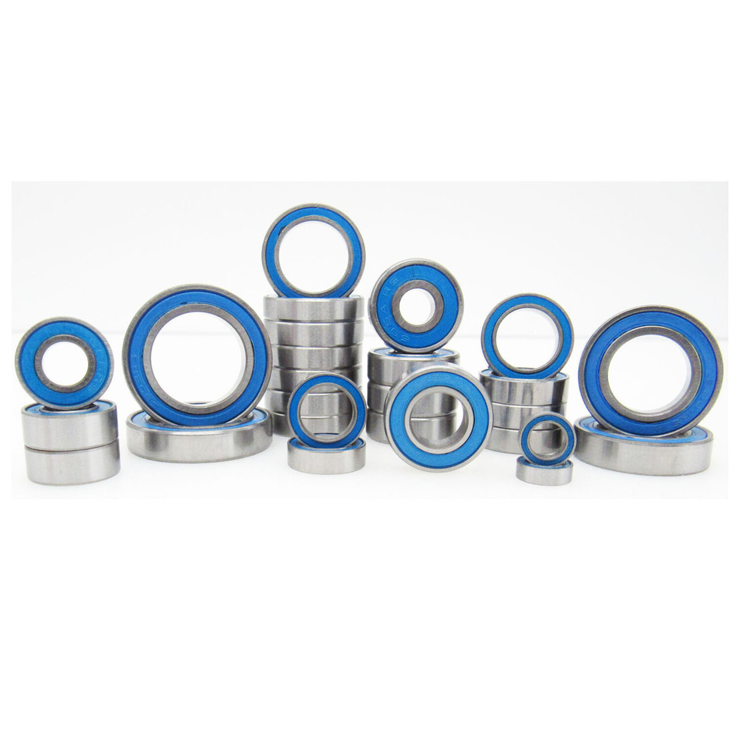 TRB RC Ball Bearing Kit (27) Rubber Seals Blue for Traxxas MAXX 4S
