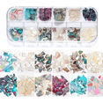 thumbnail image 3 of Colorful Seashell Nail Sticker, Natural Abalone Fingernail Decals, 3D Iridescent Glitter Manicure Mermaid Sequins Slices, for Manicures Salon Home, 3 of 5