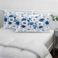 thumbnail image 4 of White Blue Flower Pillow Covers 12"x20", Vintage Pastoral Floral Petals Spring Soft Brushed Microfiber Breathable Throw Pillow Covers, Pillowcase with Zipper for Couch Sofa Bedroom Living Room, 4 of 9