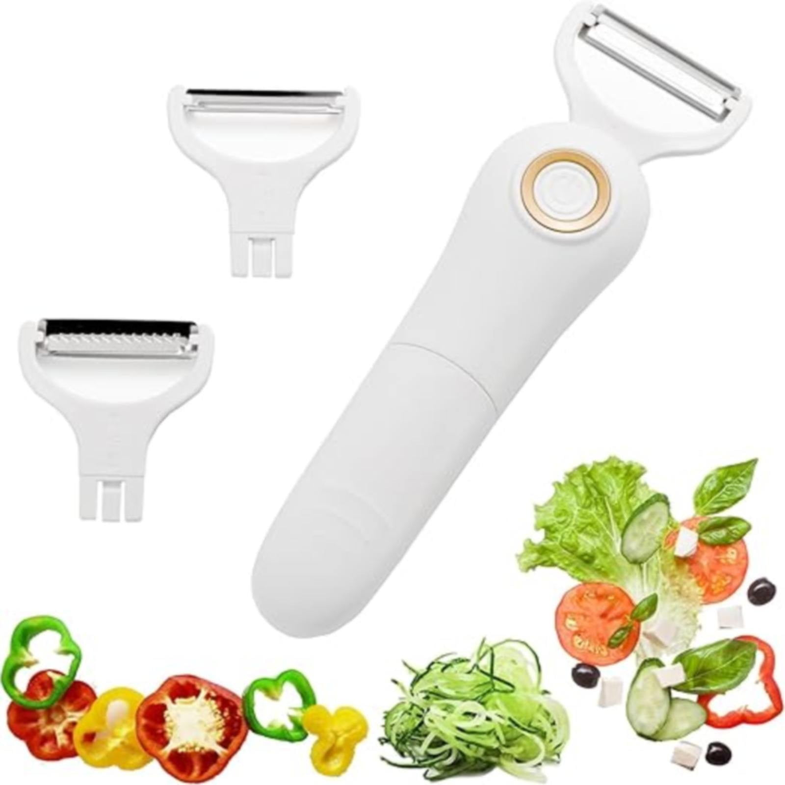 Mingjia Peeler,1*Electric Peeler Labor-Saving Completely Stylish Portable Electric Shredder,Cordless 3 Peeler Handheld Vegetable Peeler Usb Rechargeable Potato Peeler with 3 Cutting Easy To Operate