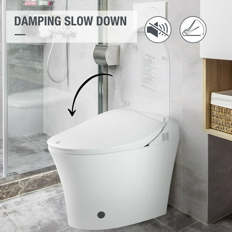 Luxury Smart Toilet with Wireless Remote, Multiple Spray Modes, Heated Seat with Warm Water Sprayer and Dryer, Foot Sensor Modern Toilet Bidet Luxury Smart Toilet with Wireless Remote, Multiple Spray Modes, Heated Seat with Warm Water Sprayer and Dryer, Foot Sensor Modern Toilet Bidet