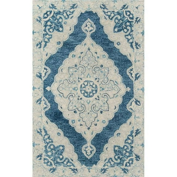 Momeni TANGITAN36BLU2030 2 x 3 ft. Tangier 36 Hand Tufted Rectangle Area Rug - Blue