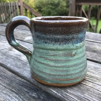 12oz Rustic Coffee Mug, Handmade Turquoise Pottery Mug, Stoneware Coffee or Tea Mugs, Ceramic Coffee Mugs, Ceramic Mugs for Water Tea Coffee Milk Juice