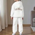 thumbnail image 5 of HCNTES Baby Girl Winter Clothes Girls Activewear Jogger Sets - 2 Piece Letter Print Graphic Pullover Hoodie Sweatshirt Sweatpants Sweatsuit Outfits, 5 of 7