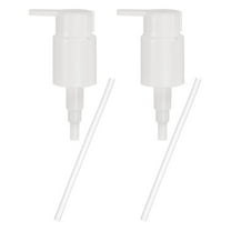 2 Pcs Soap Dispenser Pump Heads, Hand Soap Dispensers Top Pumps Replacement Clip-on Pumphead for Standard 24/410 Neck Size Bathroom Lotion Shampoo Bottle, White
