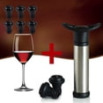 thumbnail image 3 of 9Pcs Wine Saver Stainless Steel Wine Pump Vacuum Pump with Bottle Stoppers, 3 of 10