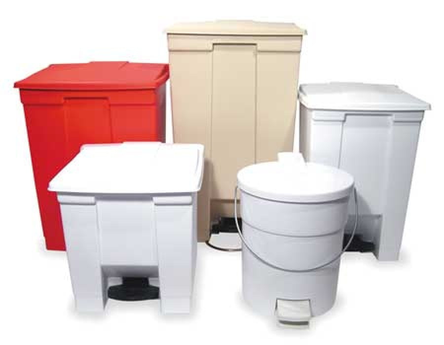 RUBBERMAID FG614600BEIG 23 gal. HDPE Base/Polypropylene Lid Rectangular